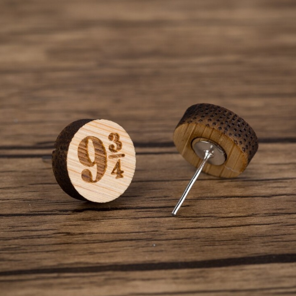Harry Potter 93/4 Platform Handmade Wooden Earring